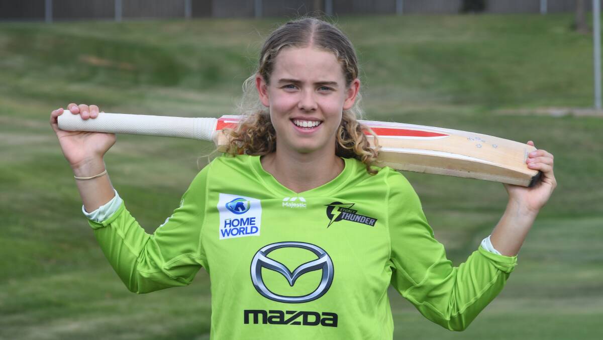 BACK AGAIN: Sydney Thunder gun batter Phoebe Litchfield is back for her second season in the WBBL, which begins on October 25. Photo: JUDE KEOGH