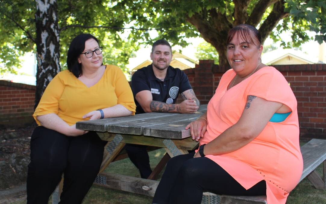HELPING HANDS: Mission Australia support workers Sarah Coote, Steve Morris and Carmel Aloisi will be starting at Orange hospital in the coming weeks. Photo: MAX STAINKAMPH. 