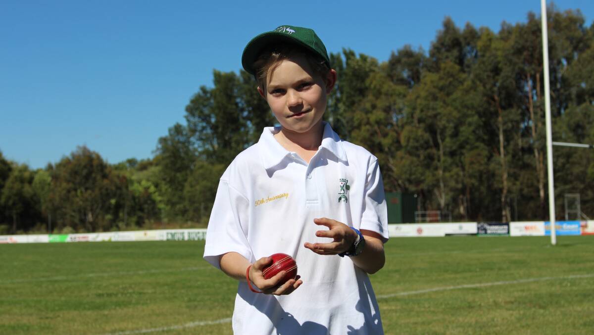PITCH IT UP: Ten-year-old Orange City leg-spinner Toby Climpson took an insane triple hat-trick a fortnight ago. Photo: MAX STAINKAMPH