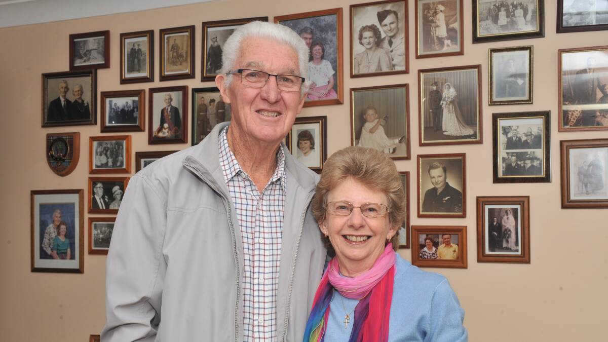 Photos of Ian and Sandra McAndrew half a century apart