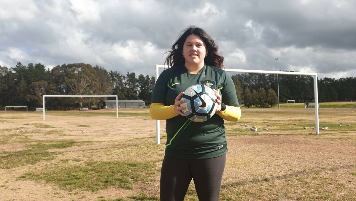FIELD OF DREAMS: Tori Worboys at Jack Brabham Park, where in a few weeks hundreds of juniors will be running across pitches emulating their idols in the Socceroos and Matildas. Photo: MAX STAINKAMPH