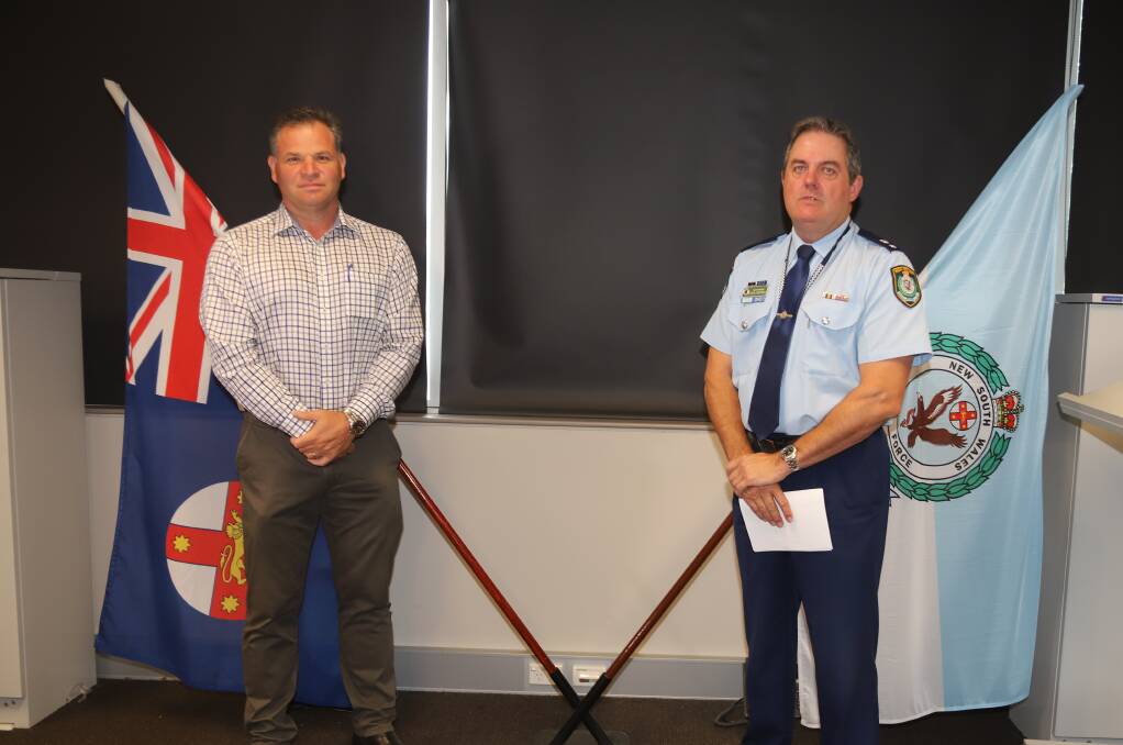 SERIOUS NEW LAWS: Member for Orange Phil Donato and Central West Police District commander Superintendent Steve Kentwell at Orange Police Station on Monday. Photo: CARLA FREEDMAN