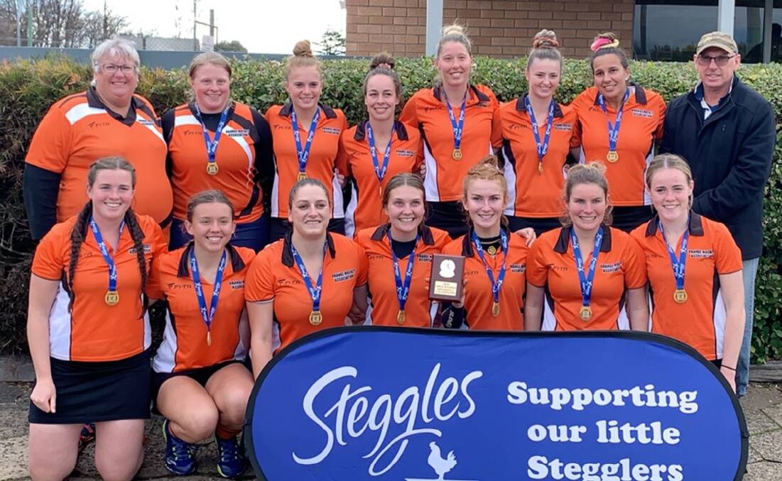 VICTORIOUS: The winning Orange side - bar skipper Jade Georgiou and Eva Reith-Snare - in Bathurst over the weekend. Photo: SUPPLIED. 