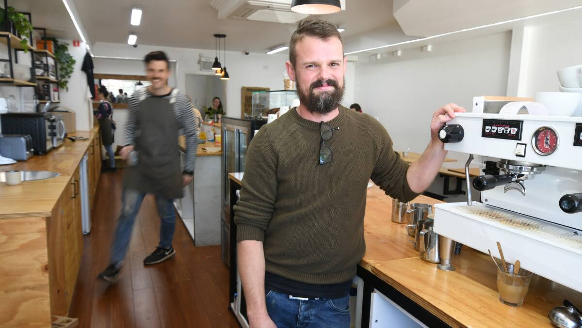 COFFEE MAD: Matt Swiatkiwsky of Omar Coffee is off to Honduras on Saturday to take part in a coffee-judging competition. Photo: JUDE KEOGH 0718jkcoffee2