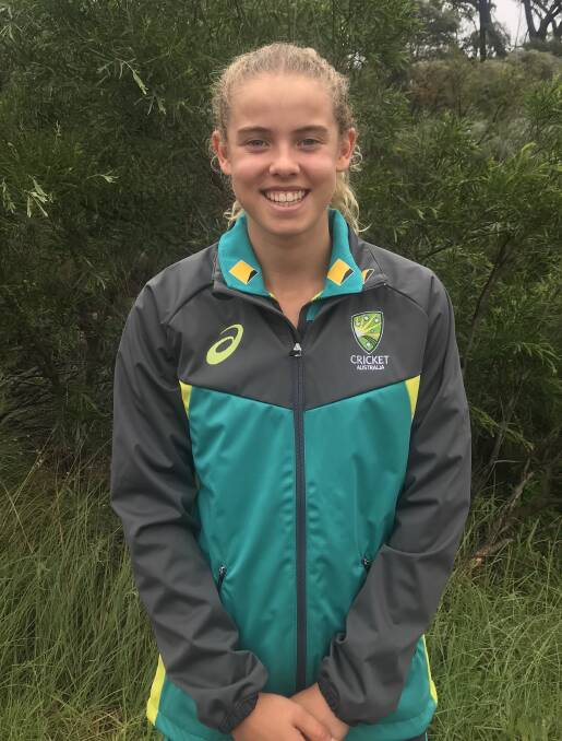 YOUNG GUN: Phoebe Litchfield starred for the Manning XII in a WBBL exhibition match  on Sunday morning. She hit 22 off 18 deliveries in the 20-run win. Photo: SUPPLIED. 