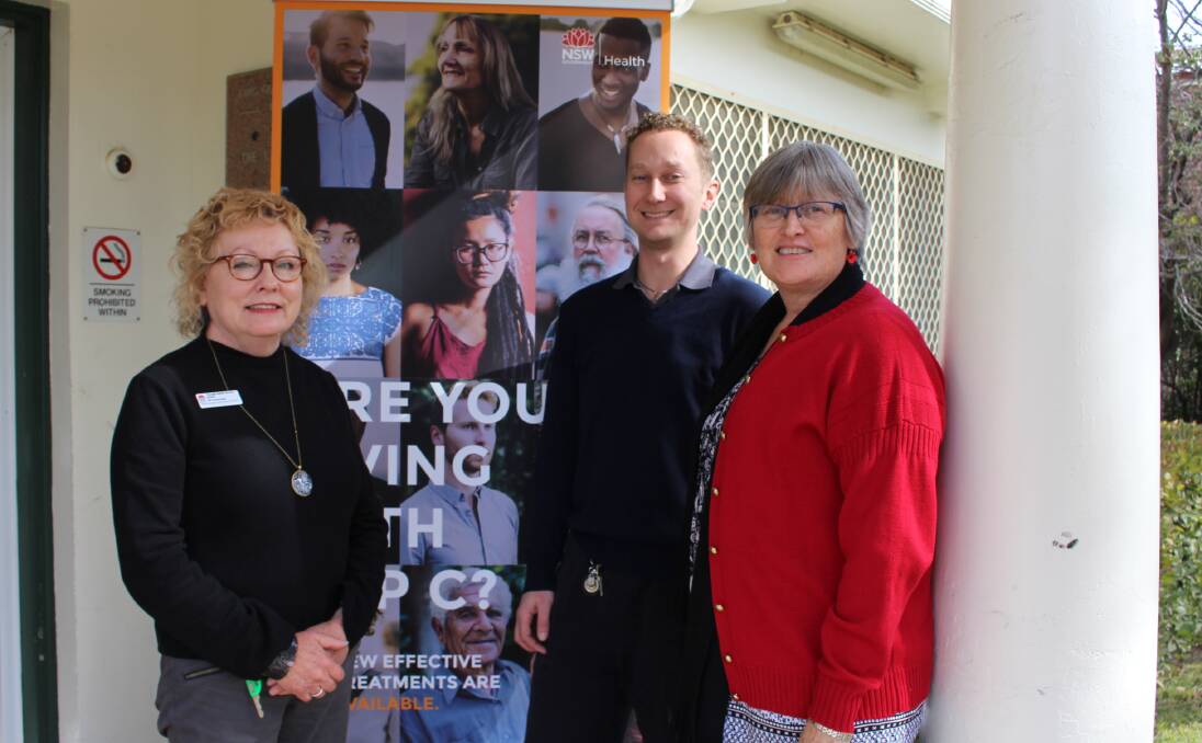 STIGMA: Debra Goodacre, Trevor Slatery and Ann Ryan all took help run the Hepatitis C clinic on Thursday. Photo: MAX STAINKAMPH 0726MShepc1