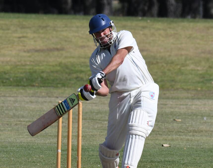 RETURNING: NSW Kookaburras' Pete Morris batting in the National championships in 2018. Photo: JUDE KEOGH. 