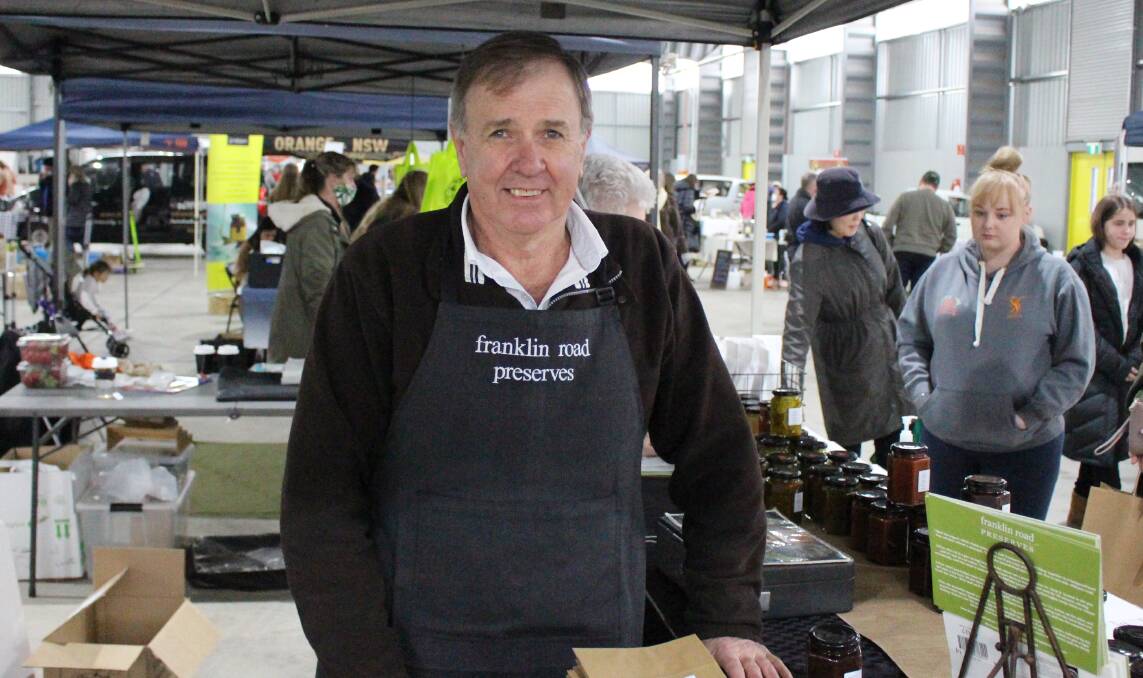 MARKET DAY: Orange Farmers Market president Richard Dowling at the market on Saturday. Photo: MAX STAINKAMPH