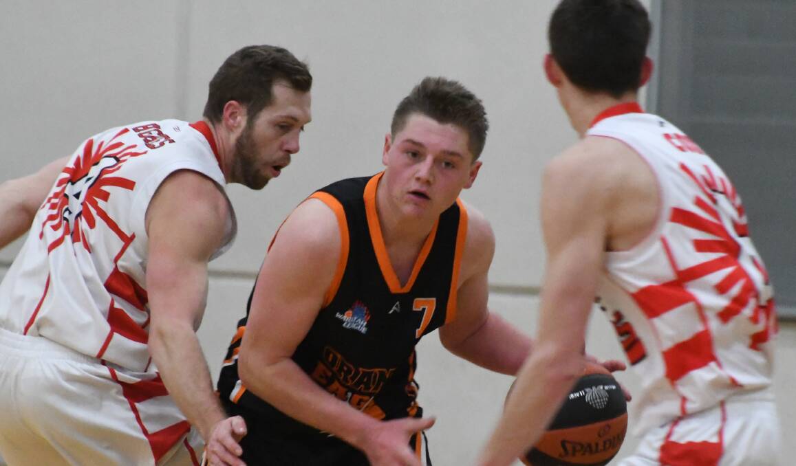 ON COURT: Clarry Annis-Brown in action for the Eagles' men's side this year. He and his teammates will be back in 2020. Photo: JUDE KEOGH