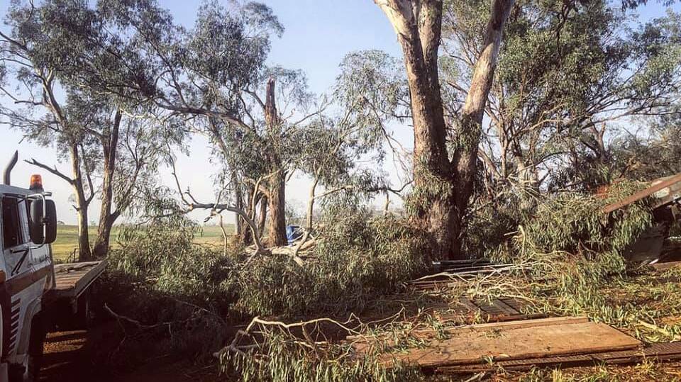 DEVASTATION: The damage to the Johnstone's property past Molong due to Thursday's storm. Photo: SUPPLIED