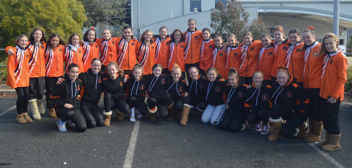 EXCITED: Orange's bumper group of Junior State Titles stars just prior to heading off to Sydney last week. Photo: MATT FINDLAY