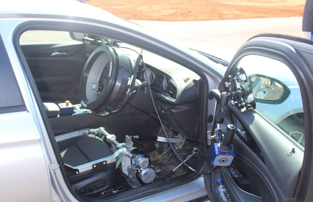 FANCY WHIZZ-BANGS: The technology inside one of the cars being tested. Photo: MAX STAINKAMPH