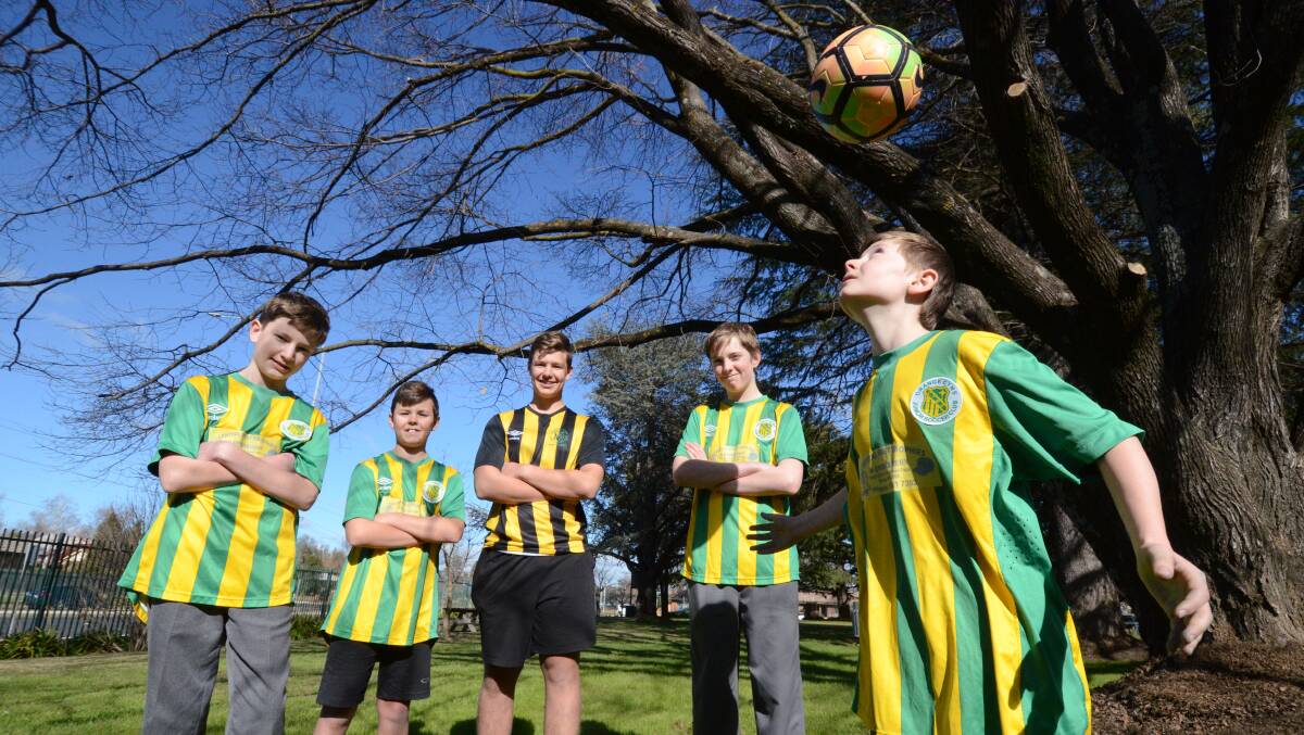SPORT IS BACK: CYMS juniors Alex Morley, Aidan Barnes, Jarred Barnes, Will Wilson and Ned Cummins will be back in action on Saturday. Photo: JUDE KEOGH
