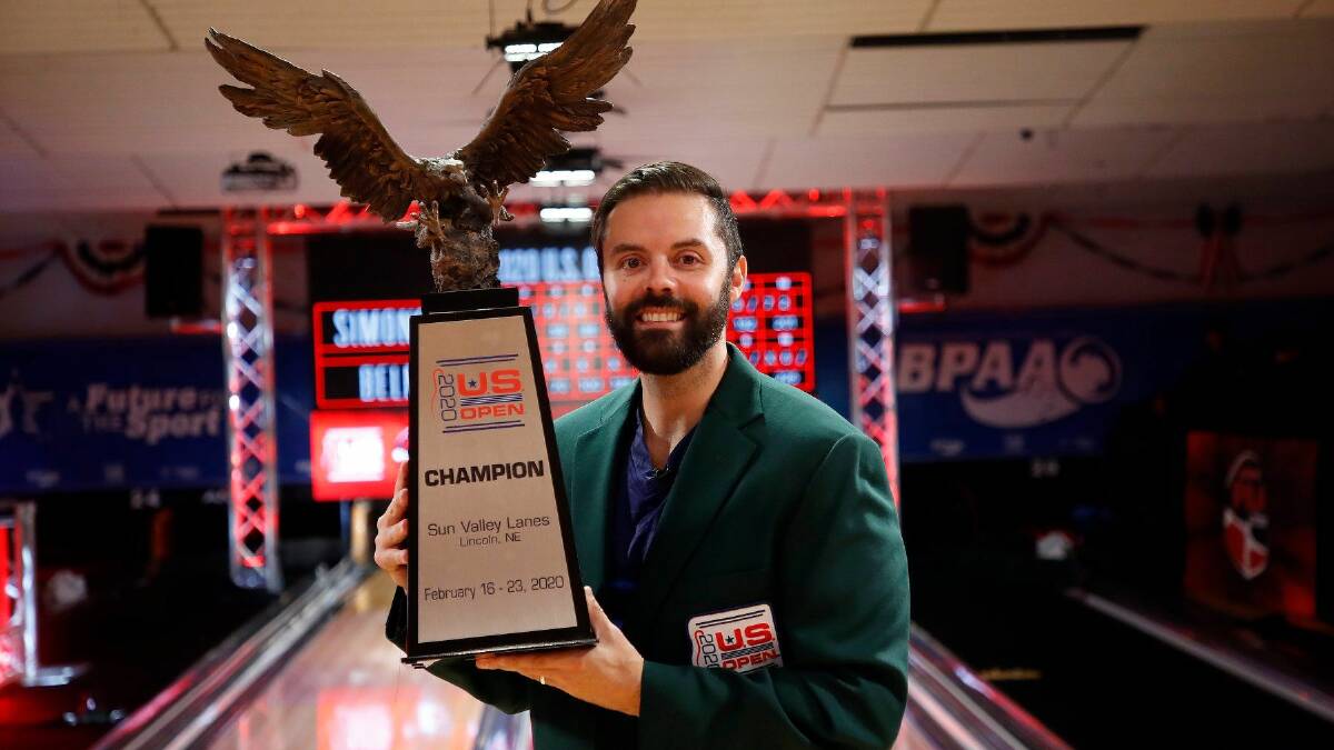 GREEN JACKET: Jason Belmonte after nailing a tricky final shot to claim his first US Open title on Monday morning. Photo: PBA