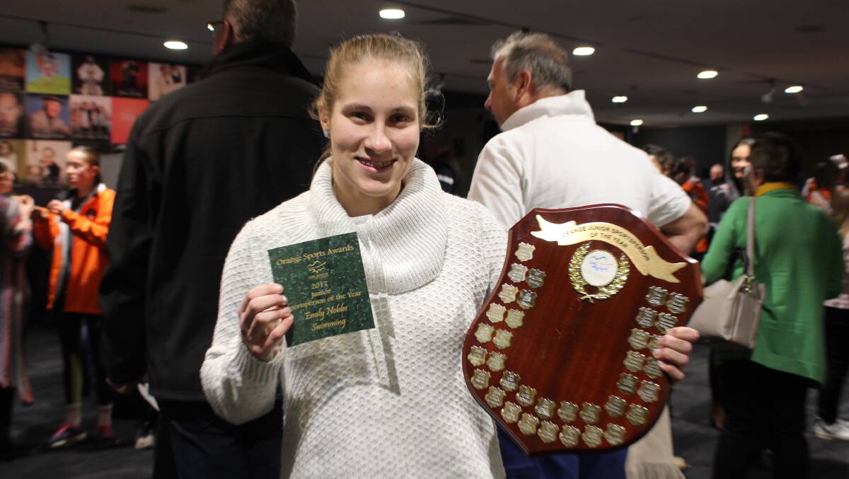 JUNIOR AWARD: Emily Nobbs was the first swimmer to win the award since Anna Windsor in 1992. Photo: MAX STAINKAMPH
