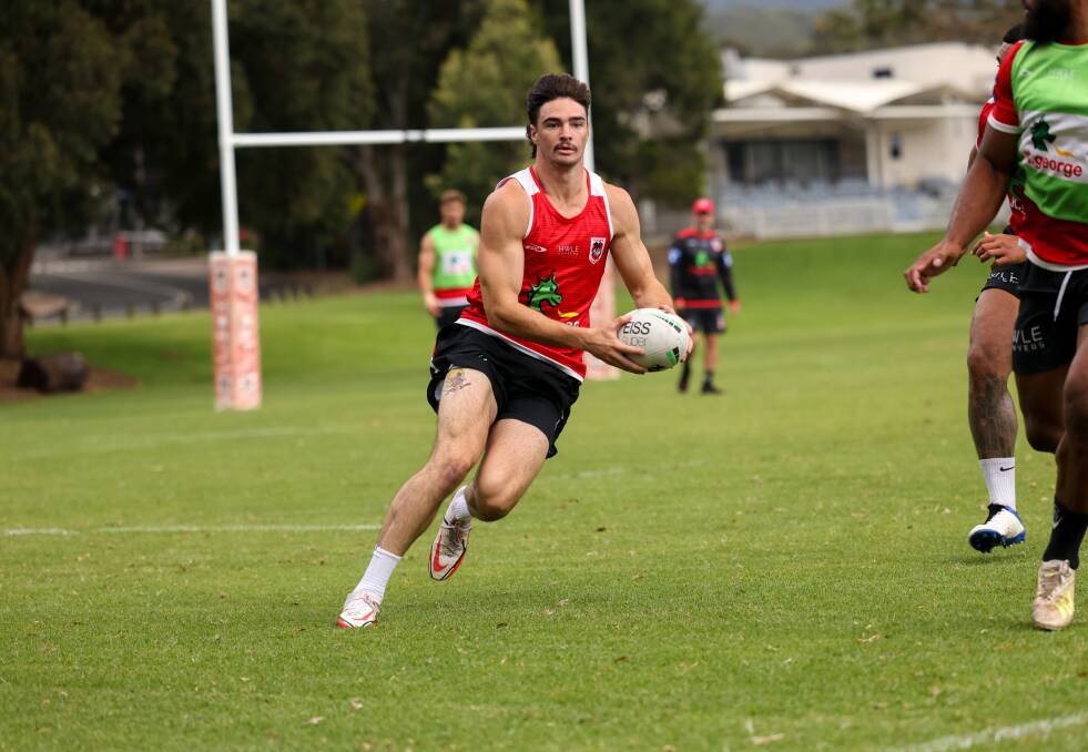 GUN SHOW: Cody Ramsey is rocking a heavier physique ahead of the 2022 season. Picture: Dragons Media