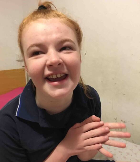 HELP SOUGHT: Alyssa, 12, can't walk, is non verbal, is incontinent, can not feed herself, has epilepsy and limited communication. Photo: SUPPLIED.