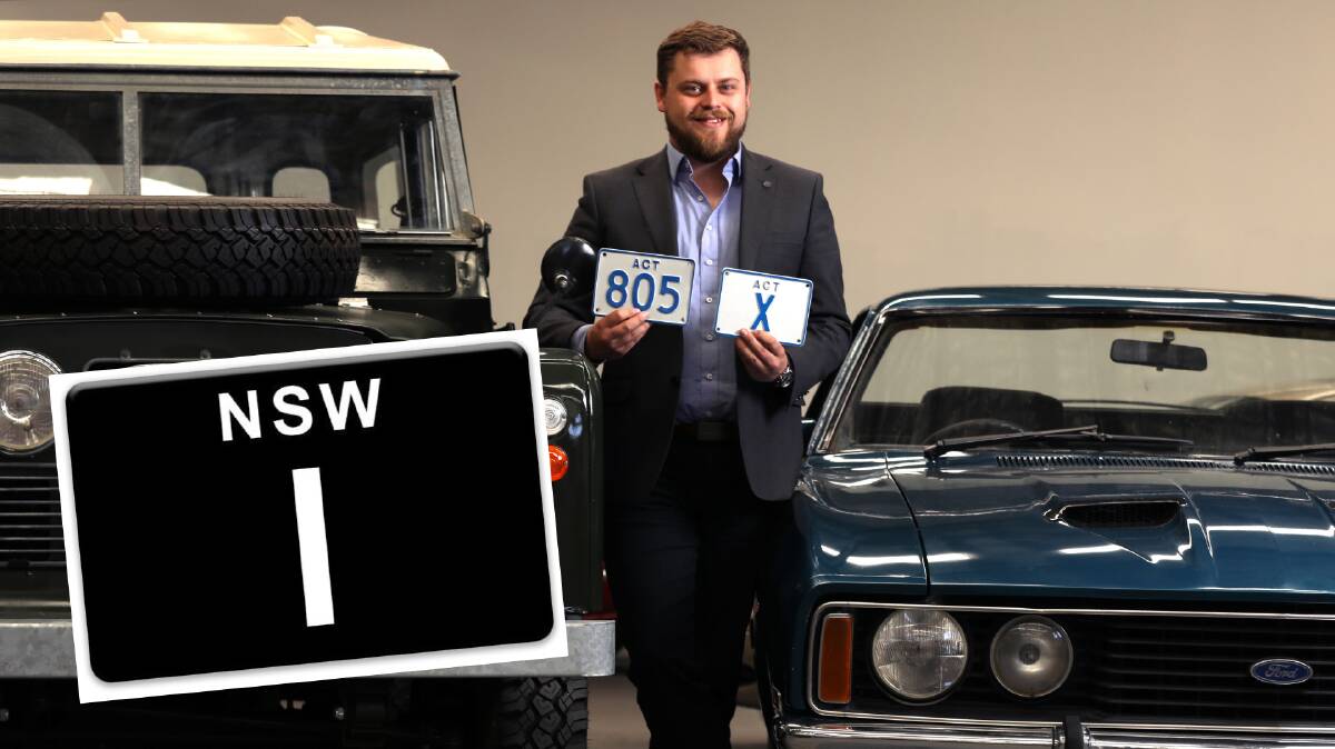 Canberra auctioneer and number plate guru Ben Hastings. Picture by James Croucher 