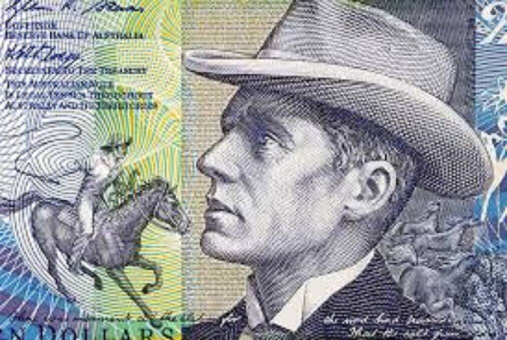 AB Paterson's portrait adorns the Australian $10 note.