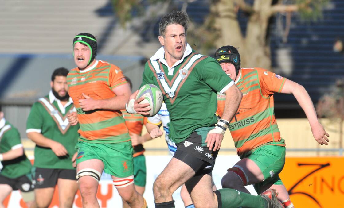 MASSIVE: Nigel Staniforth and the Emus took out Orange City 66-7 in a derby demolition at Pride Park the last time they met. Photos: JUDE KEOGH