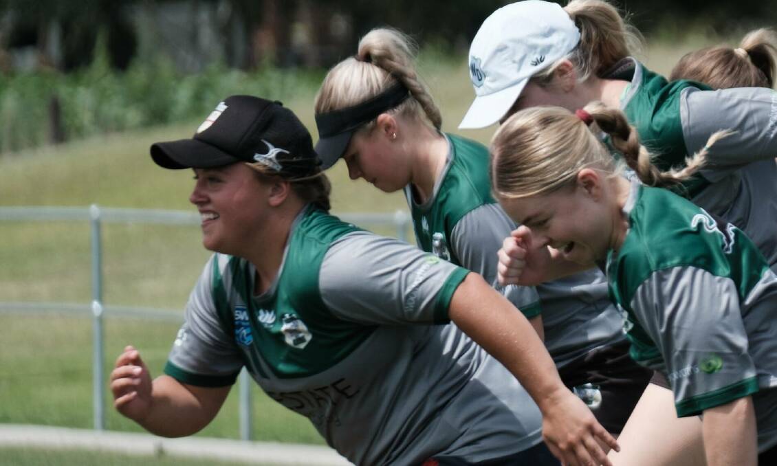 Holly Jones (black hat) has been named in the Western Rams women's team. Picture by James Arrow