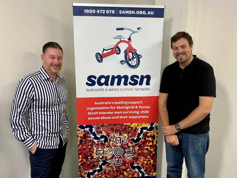 HELPING: Ryan Chandler and David Egberts are team members at SAMSN providing support to male survivors of child sexual abuse. Photo: SUPPLIED.