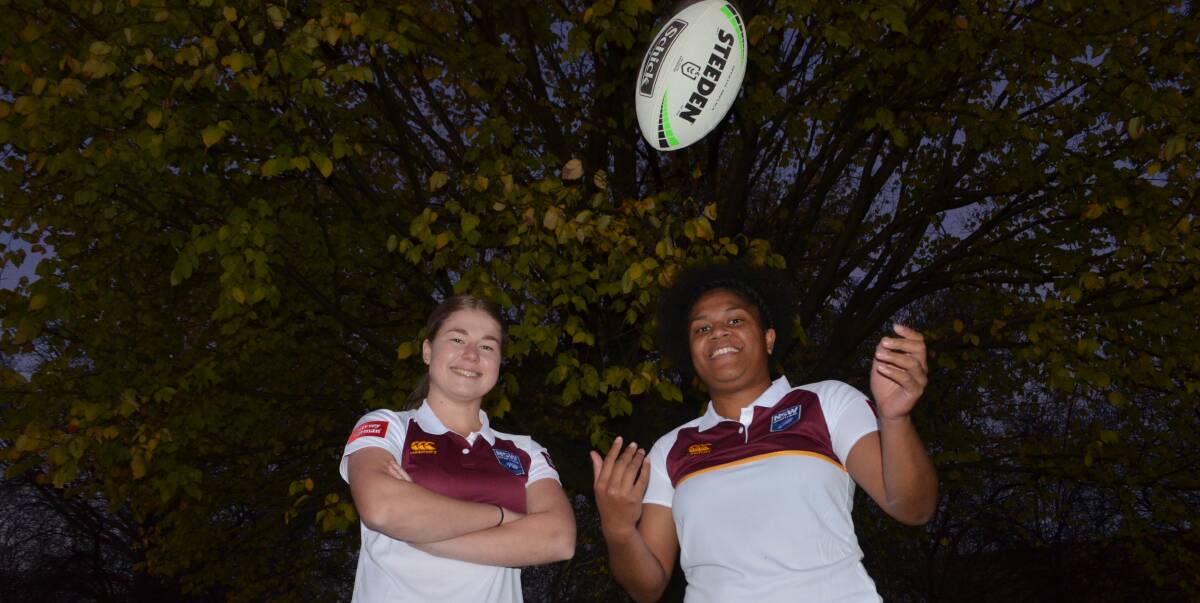 TIME TO SHINE: Lilly Baker and Tabua Tuinakauvadra will represent NSW Country U19s at the Women's National Championships. Photo: RILEY KRAUSE.