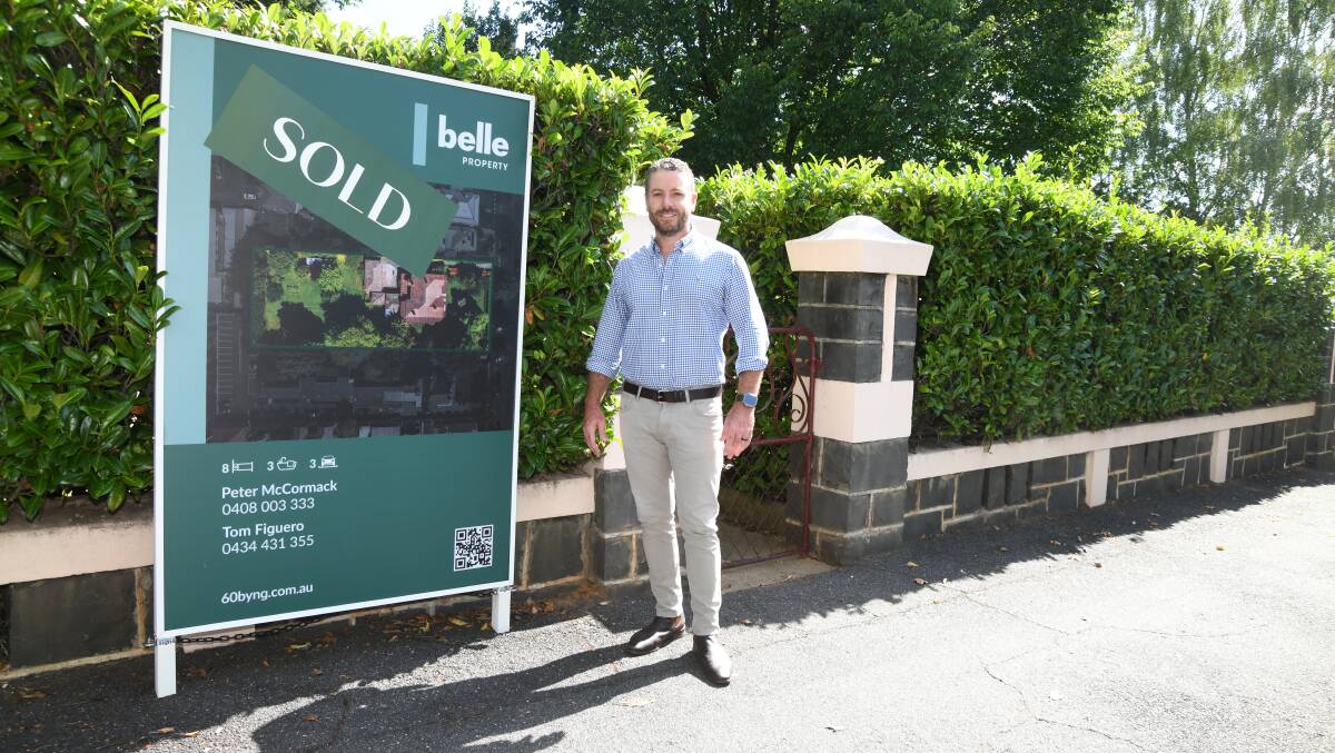 Peter McCormack of Belle Property at 60 Byng Street which has set a new CBD sale record. Picture by Jude Keogh 