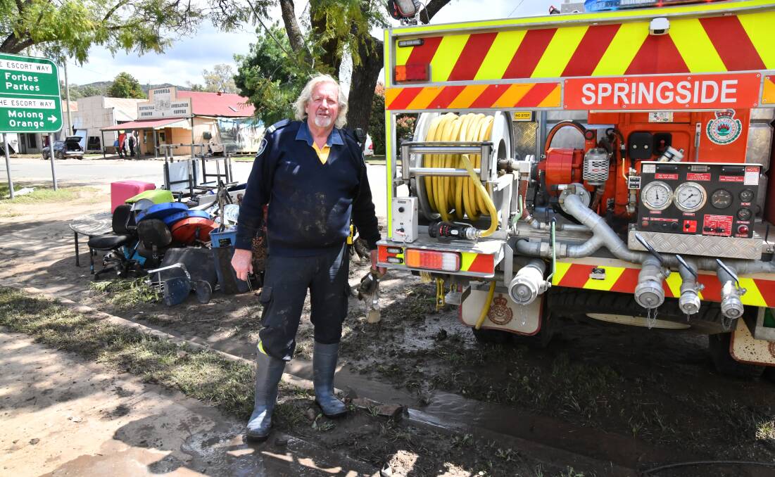 Geoff Olde was part of a four-person team from Springside Rural Fire Service out in Eugowra on Wednesday and Thursday. Picture by Carla Freedman.