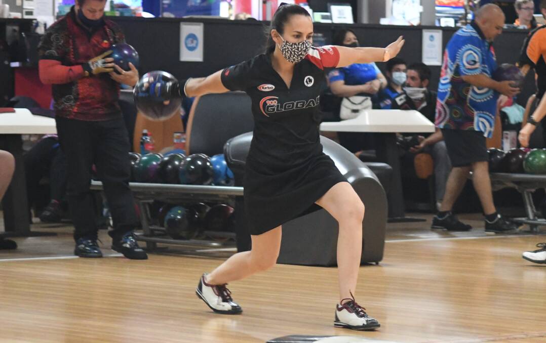 STRIKE: Orange bowler Monique Slaczka finished second in the women's open masters for the NSW Country Championship. Photo: JUDE KEOGH.