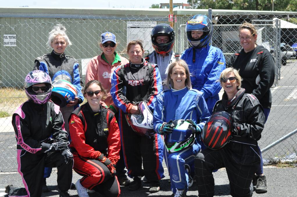 NEED FOR SPEED: The lady racers who took part in Orange Kart Racing Club's first ever Canteen Cup.