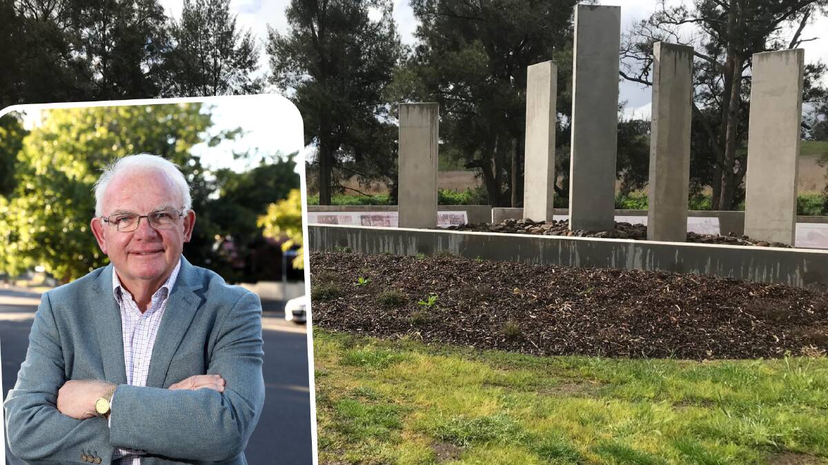 ANGER: The chairman of the Fairbridge Children's Park, David Hill, said the theft from the military memorial was upsetting for everyone. Photo: ANDREW MURRAY/SUPPLIED.