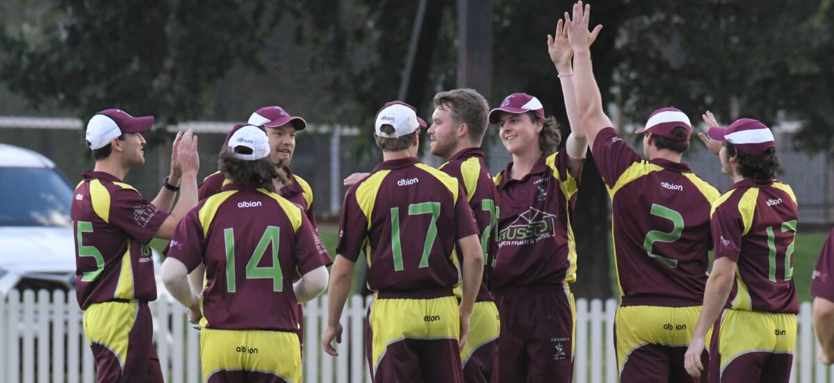 MOVING ON: Cavaliers had reason to celebrate on Friday night after triumphing in a win-or-go-home match against Bathurst City. Photo: JUDE KEOGH.