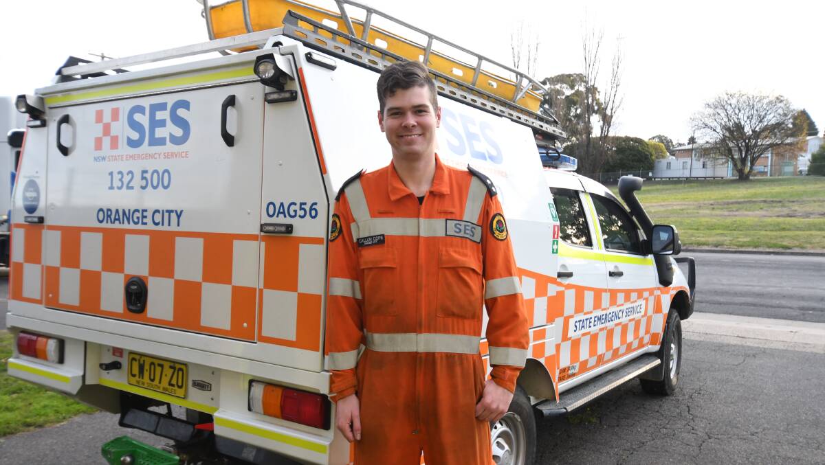 GIVING BACK TO THE COMMUNITY: Callum Cope has volunteered for the Orange SES for nearly eight years and said signing up has been a great decision. Photo: JUDE KEOGH.