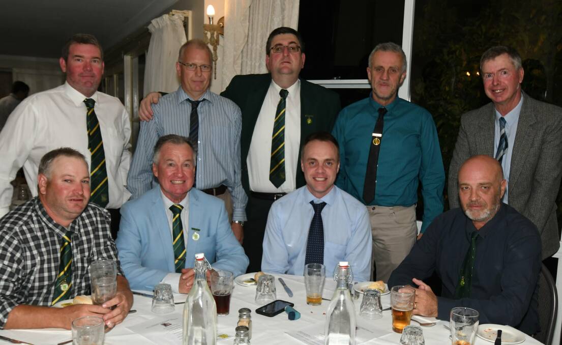 Gerard Hannelly, Phil Maguire, John Covelli, Peter Egan and Peter West with (front) Michael Campbell, Peter Snowden, Patrick Duffy and Paul Madden. Picture by Jude Keogh