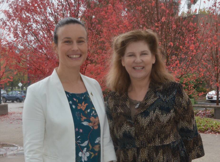 CHANGE: Greens candidate for the NSW Senate, Dr Amanda Cohn and Greens candidate for Calare, Kay Nankervis were in Orange on Thursday. Photo: RILEY KRAUSE.