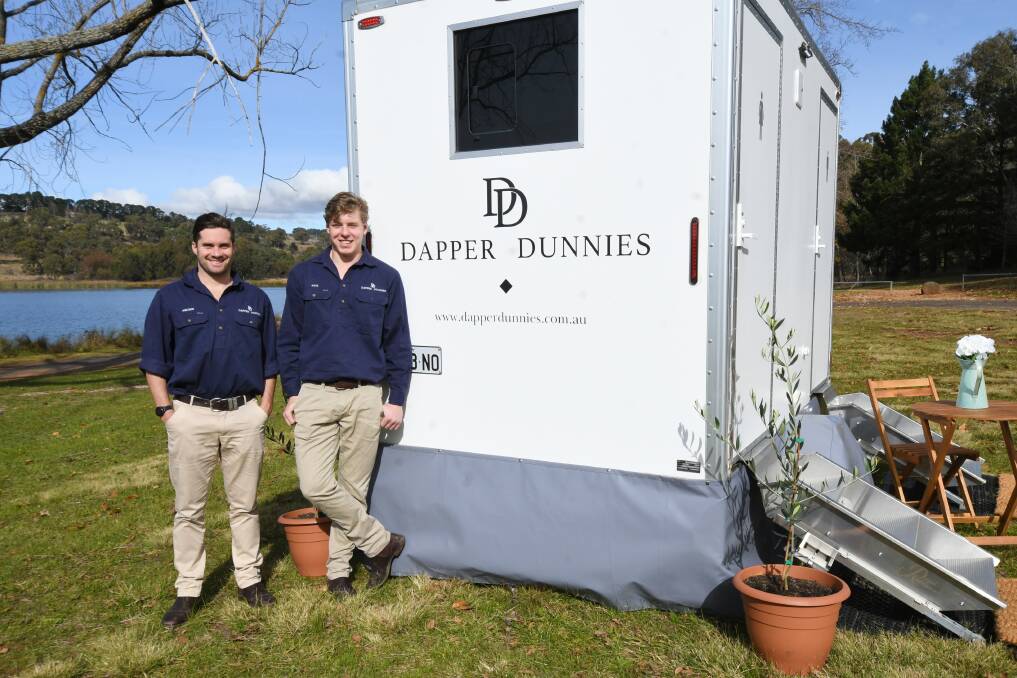 LUXURY: Archie Weston and Nick Crowley are hoping their Dapper Dunnies business is a hit around the Central West. Photo: CARLA FREEDMAN.