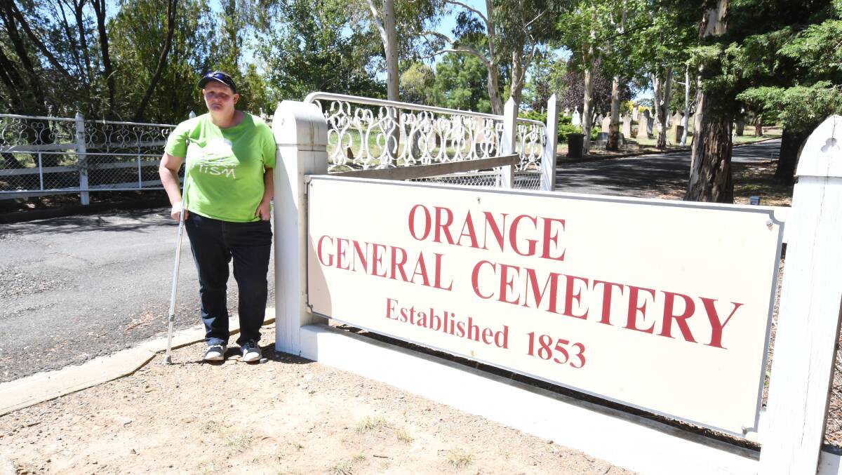 FURIOUS: Beck Wills was heartbroken after loving items left at her nan's grave in Orange General Cemetery were stolen. Photo: JUDE KEOGH.