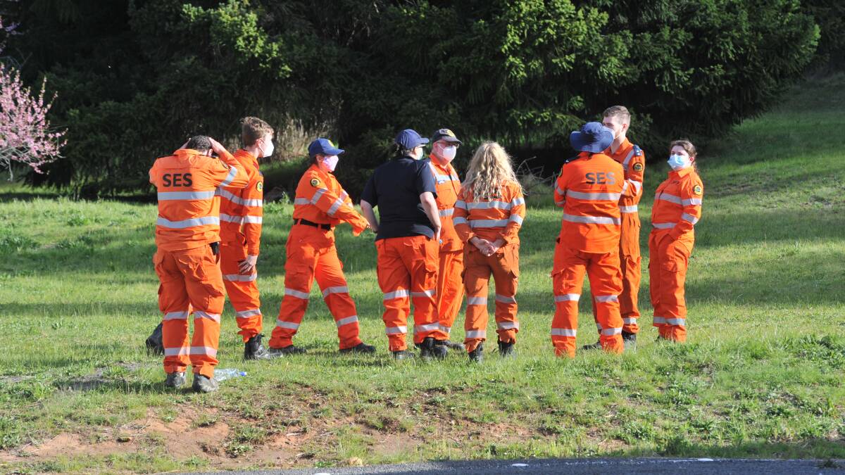 SAVED: The scene out near Lidster where a woman and baby were found. Photo: JUDE KEOGH.