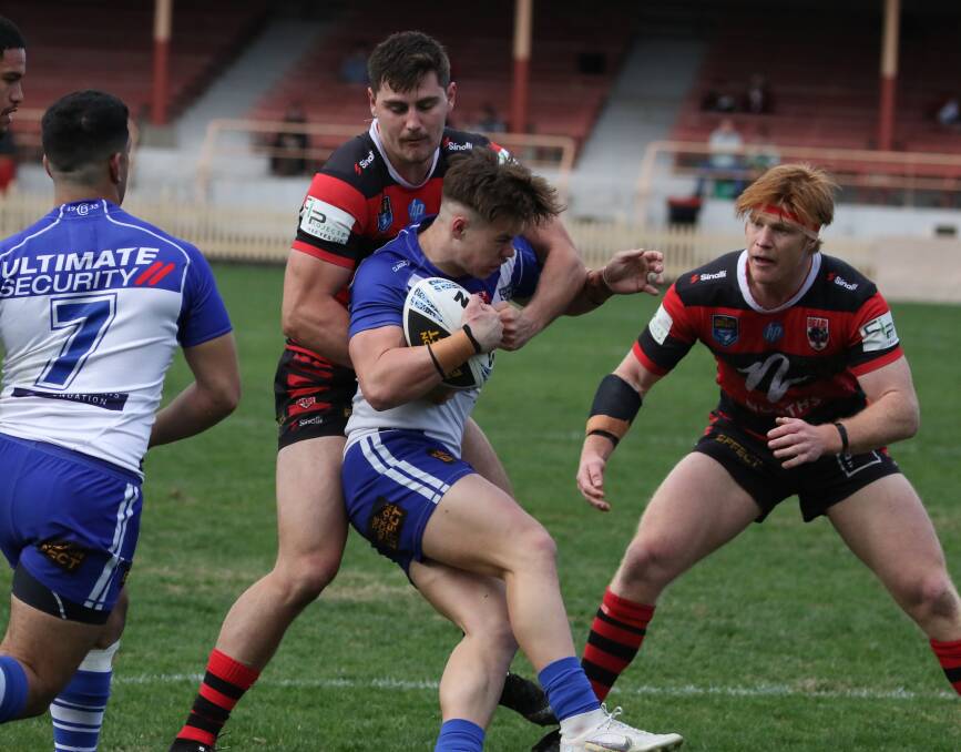 POWERHOUSE: Regan Hughes was part of the run-on side for the North Sydney Bears in their win over the Canterbury Bulldogs in round 21 of the NSW Cup. Photo: IAN REILLY. 