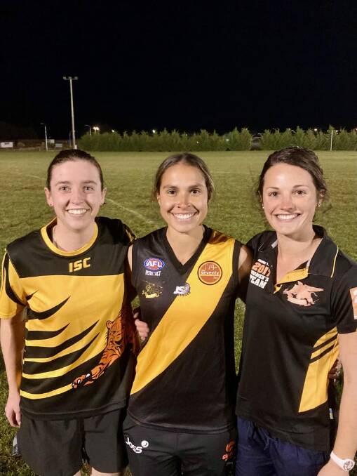 WELL DONE: Kaitlyn Read, Erin Naden and Jacqui Ryan were all selected in the initial AFLCW women's side. Photo: SUPPLIED.