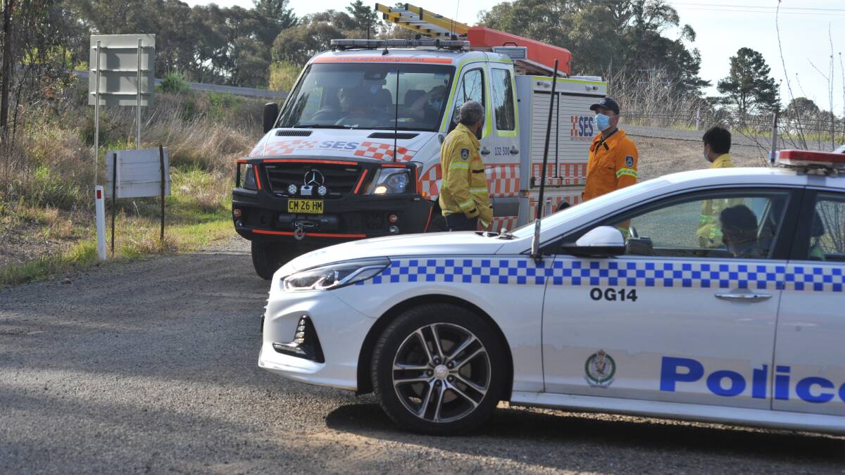 SAVED: The scene out near Lidster where a woman and baby were found. Photo: JUDE KEOGH. 
