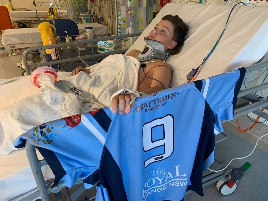 WELL WISHES: Linkin Hughes was flown to Westmead Children's Hospital following an injury while playing at a junior rugby league carnival. Photo: SUPPLIED.