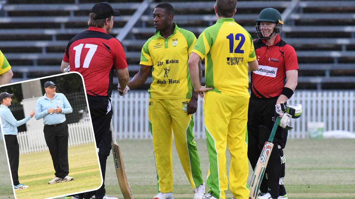 ROYAL DRAW: The qualifying final between Redbacks and Orange CYMS was called off in the 12th over due to safety concerns. Photos: JUDE KEOGH