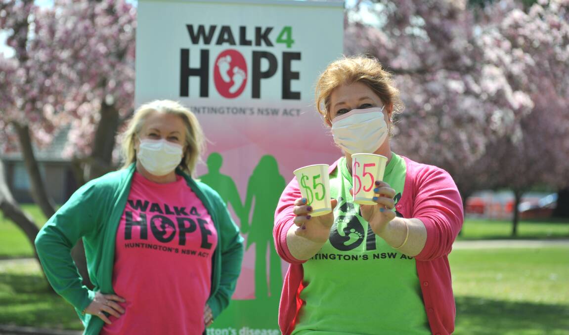 WALK 4 HOPE: Tash Rossiter and Rachael Brooking are helping to raise money for Huntington's NSW and ACT. Photo: JUDE KEOGH.