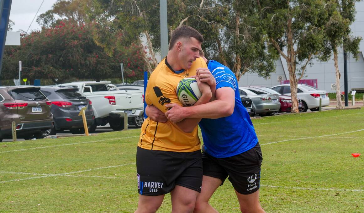JOURNEY: Orange product Andrew Romano has been putting in the hard yards at pre-season training with his new Western Force teammates. Photo: WESTERN FORCE.