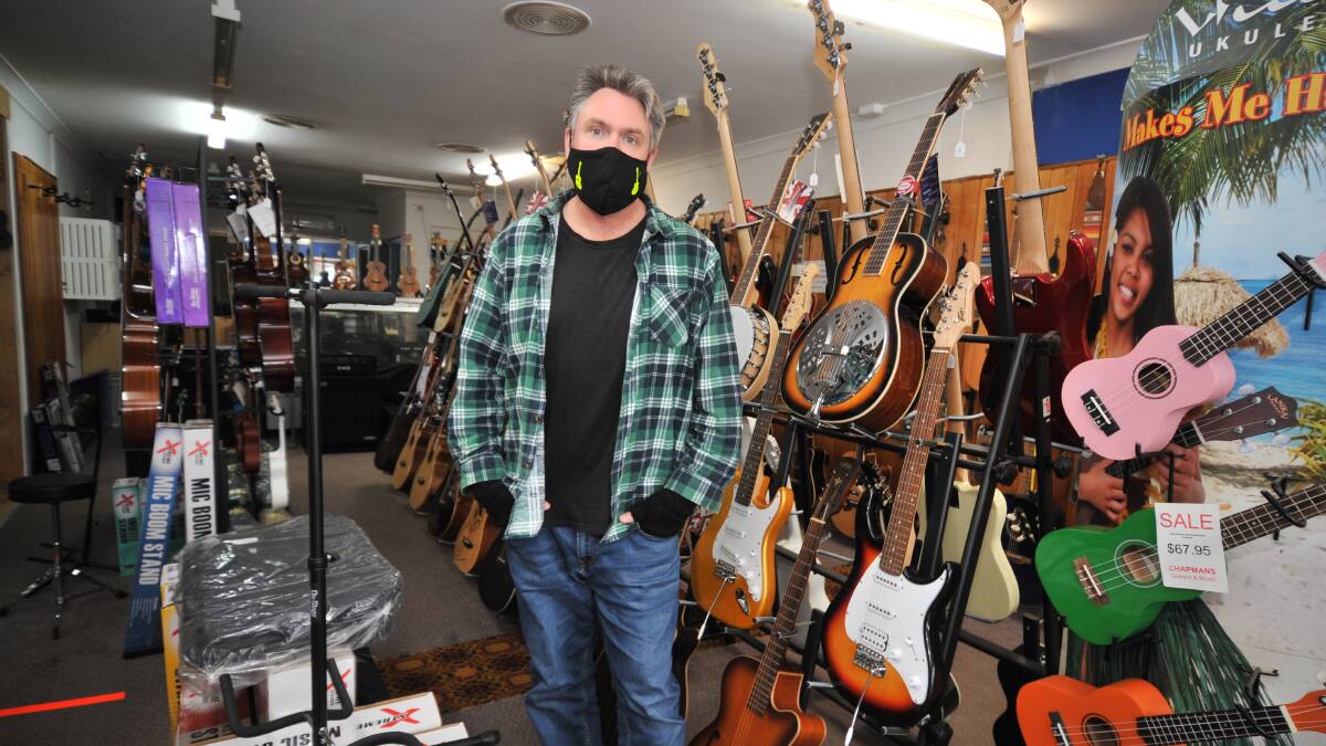 HARD CALL: Spencer Chapman has decided to close Chapmans Guitars and Music due to the pandemic. Photo: JUDE KEOGH