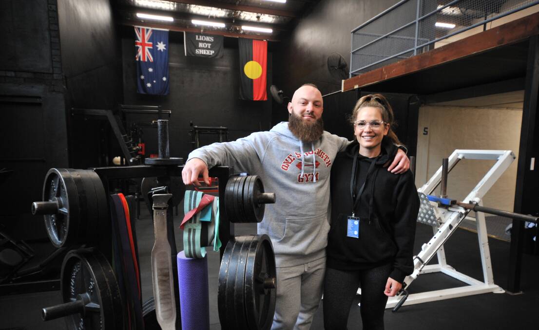SPEAKING OUT: Lyle and Chantelle Davis from One Strength are taking a different approach to the gym during the COVID restrictions period. Photo: JUDE KEOGH.