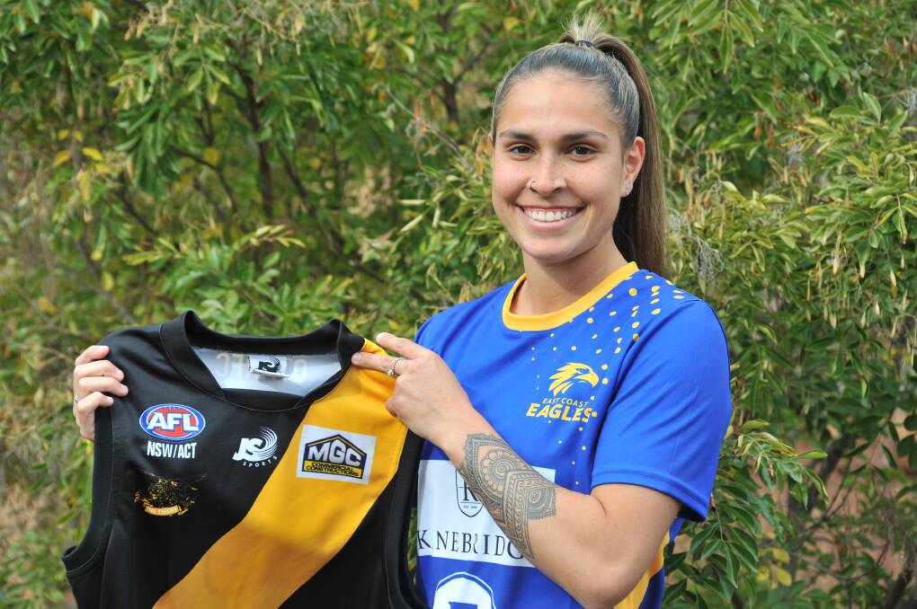 FLYING HIGH: Erin Naden has gone from representing the Orange Tigers to the East Coast Eagles in a move to progress her career. Photo: JUDE KEOGH.