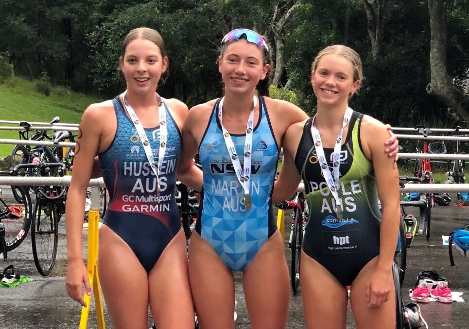 TOP JOB: Sophie Martin (middle) grabbed two gold medals at the Academy Games. Photo: SUPPLIED.
